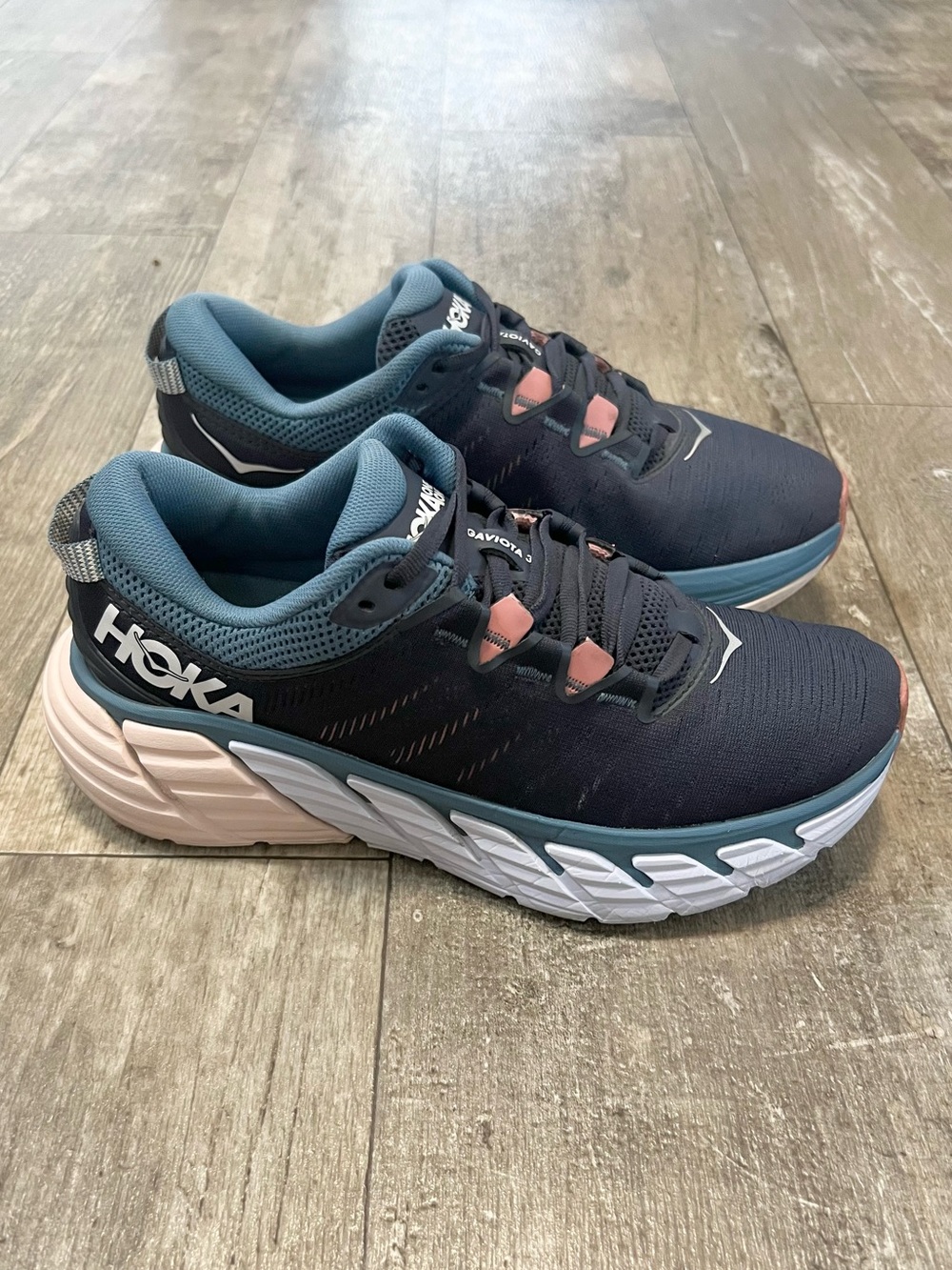 HOKA Gaviota 3 Cushioned Road Running Shoes Womens 8.5 Ombre Blue/Rosette Pink
